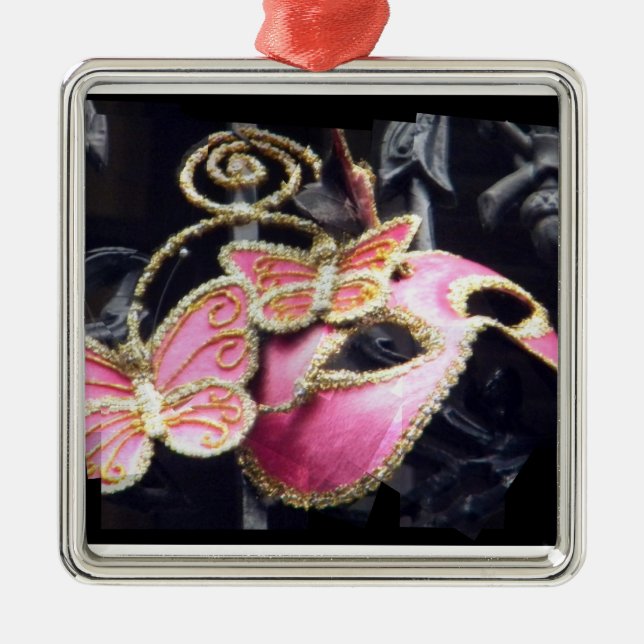 Phantom Pink Silbernes Ornament (Vorne)