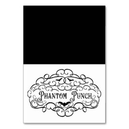 Phantom Punch Vintag Halloween Food Zelt Tischnummer