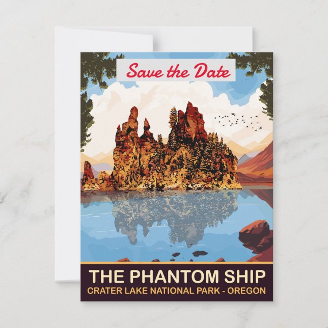 Phantom Ship, Kratersee, Oregon Save The Date (Vorderseite)