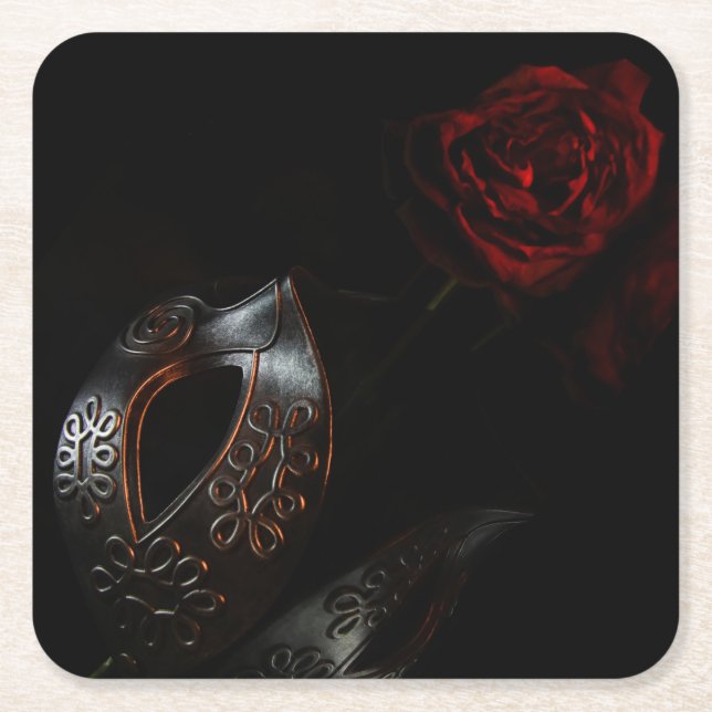 Phantom stirbt an Rose Rechteckiger Pappuntersetzer (Vorderseite)