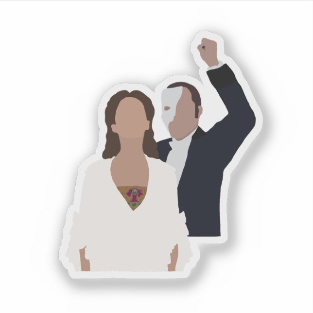 Phantom und Christine Aufkleber (Vorderseite)