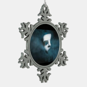 Phantommasken-Schneeflocke-Verzierung Schneeflocken Zinn-Ornament
