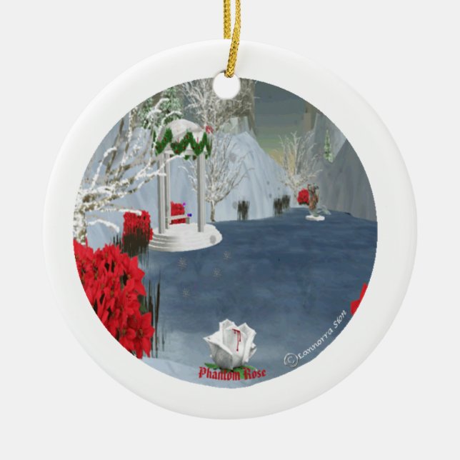 PhantomRosen-Verzierung Keramik Ornament (Vorne)