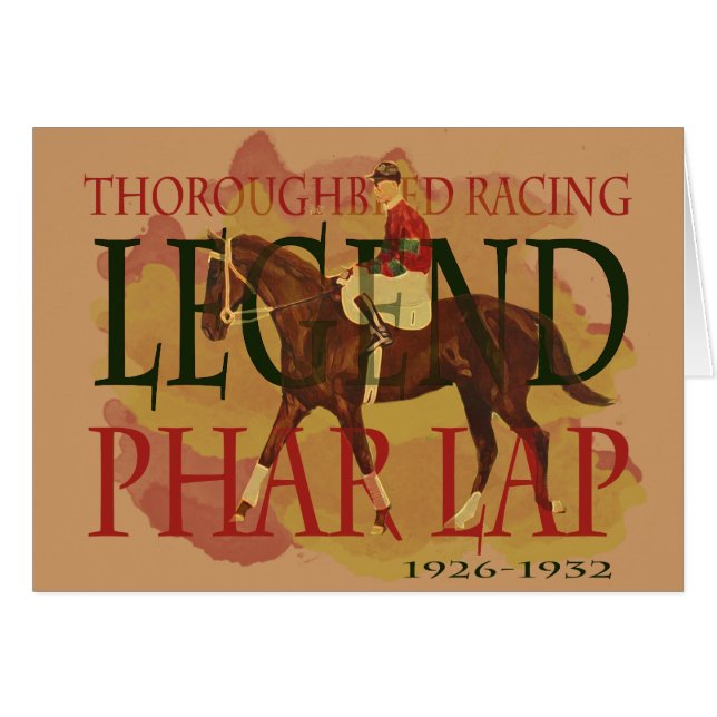 Phar Schoss - Thoroughbred-Pferderennen-Legende (Vorderseite (Horizontal))