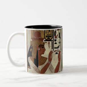 Pharao Ägypten Grab Wandmalerei Graffiti Kunstwerk Zweifarbige Tasse