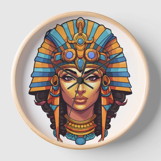 pharao ägyptische starke Frau Uhr (Vorderseite)