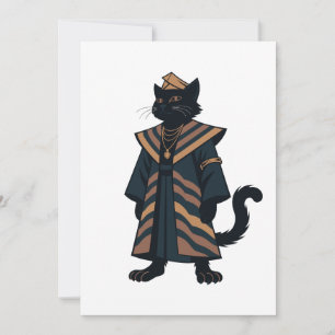 Pharao Black Cat Grußkarte Dankeskarte