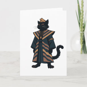 Pharao Black Cat Grußkarte Karte
