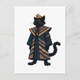 Pharao Black Cat Grußkarte Postkarte
