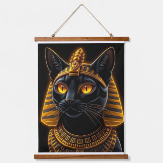 Pharao Cat-Akhenaten Leinwand. Wandteppich Mit Holzrahmen