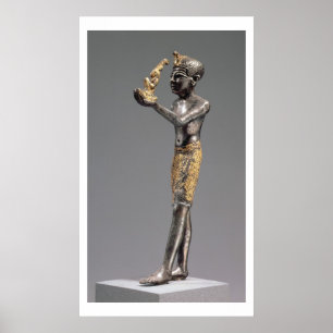 Pharao, das ein Angebot vor der Göttin Maat macht Poster