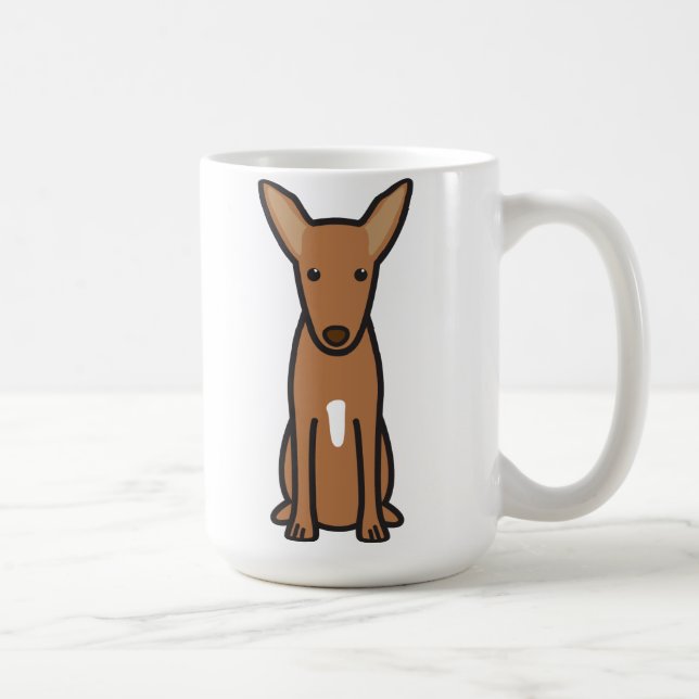Pharao-Jagdhund-HundeCartoon Kaffeetasse (Rechts)