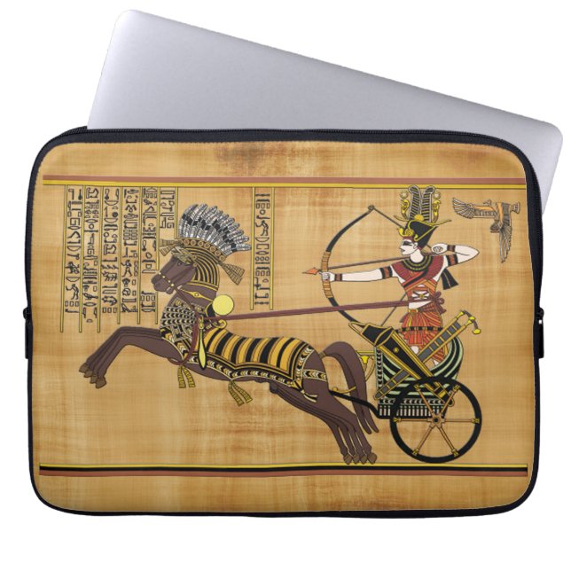 Pharao Ramesses II & Chariot in Kadesh Laptopschutzhülle (Vorderseite)
