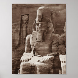 Pharao Ramses II - Ägyptische Architektur - 1856 Poster