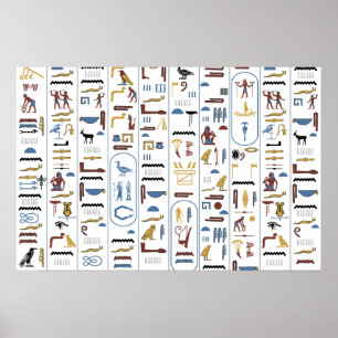 Pharaoh Alterskrankheit Ägypten Pyramide Hieroglyp Poster