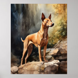 Pharaoh Dog Art Print Poster