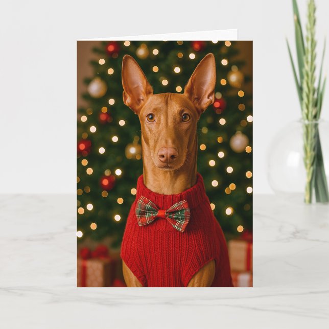 Pharaoh Hound Holiday Card Feiertagskarte (Vorderseite)