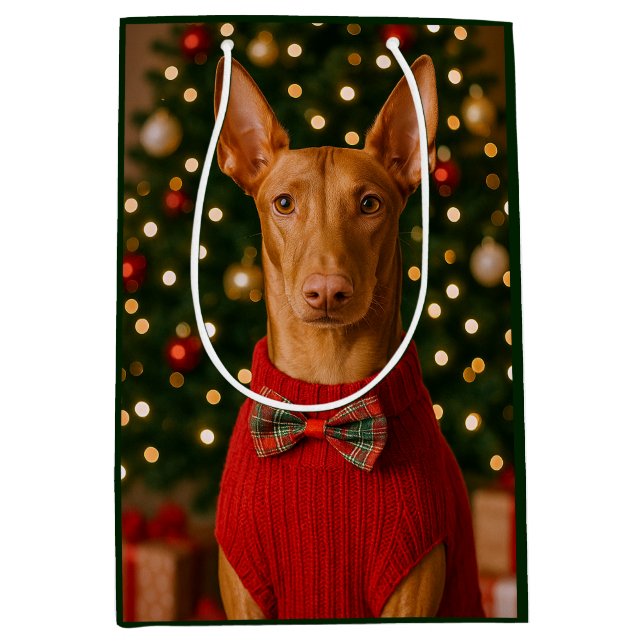 Pharaoh Hound Holiday  Mittlere Geschenktüte (Vorderseite)