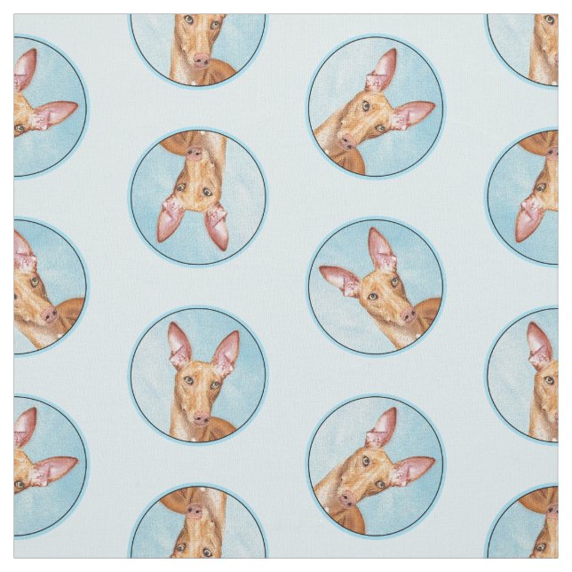 Pharaoh Hound Malerei Kastanien Original Hunde Kun Stoff (Muster)