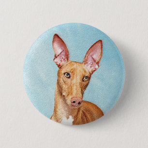 Pharaoh Hound Painting - Niedliche Original Hunde  Button