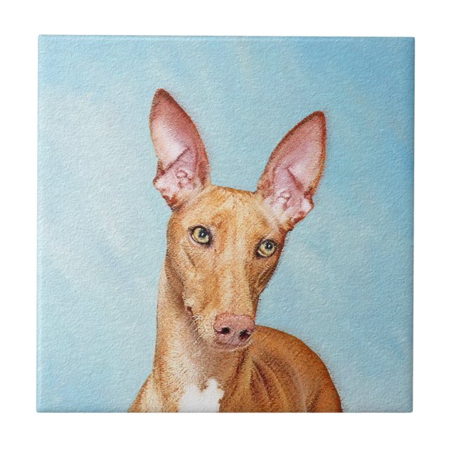 Pharaoh Hound Painting - Niedliche Original Hunde  Fliese (Vorderseite)