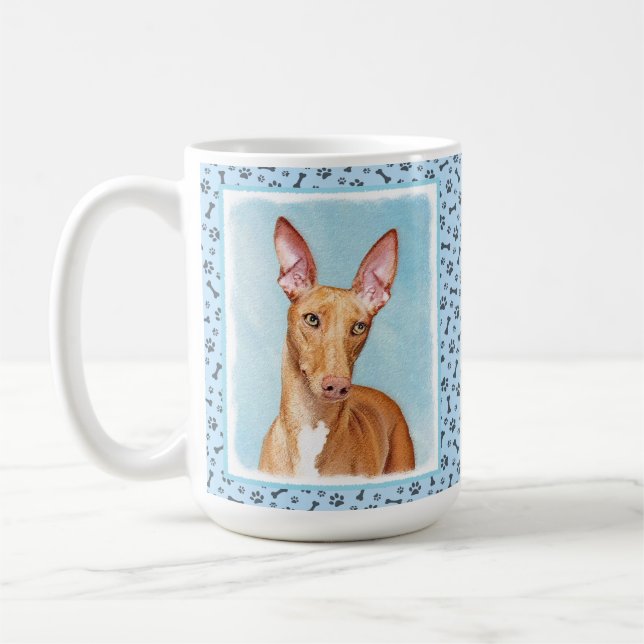 Pharaoh Hound Painting - Niedliche Original Hunde  Kaffeetasse (Links)