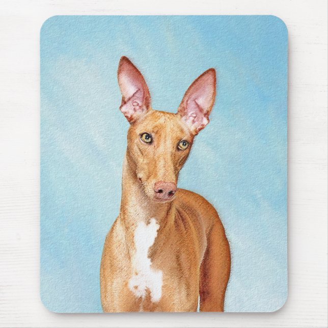 Pharaoh Hound Painting - Niedliche Original Hunde  Mousepad (Vorne)