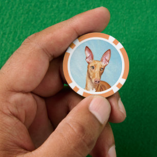 Pharaoh Hound Painting - Niedliche Original Hunde Pokerchips