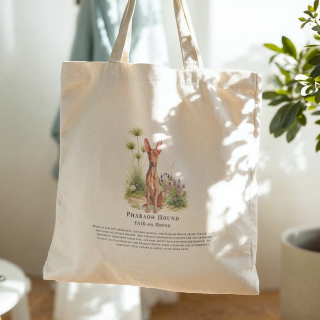 Pharaoh Hound | Watercolor Dog Breed Quote Tragetasche (Von Creator hochgeladen)