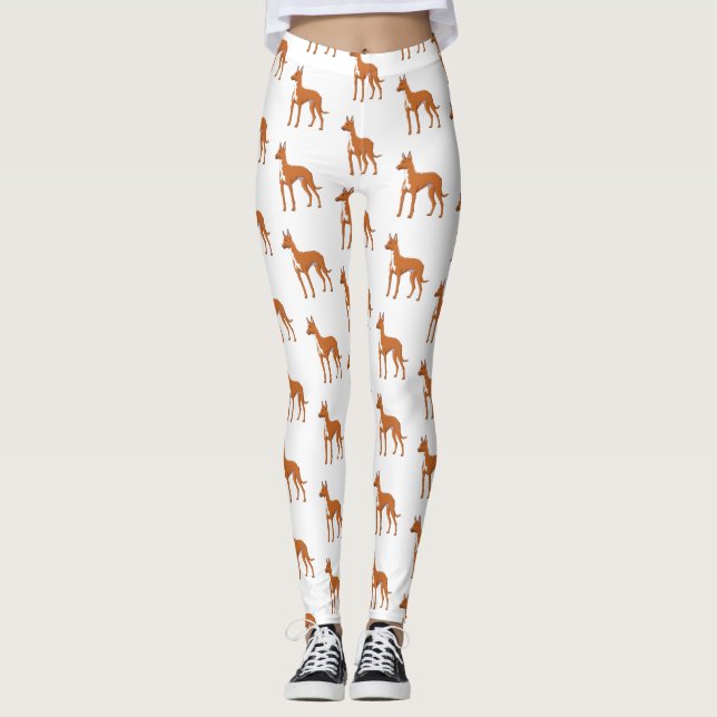 Pharaoh-Hund-Cartoon Leggings (Vorderseite)