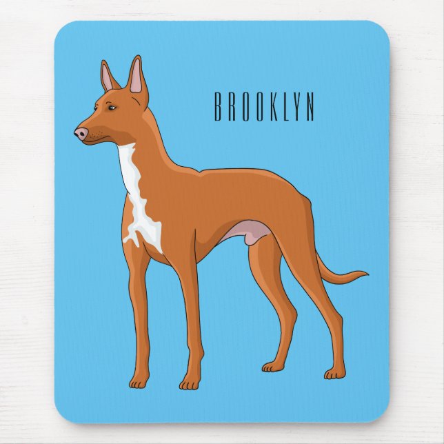 Pharaoh-Hund-Cartoon Mousepad (Vorne)