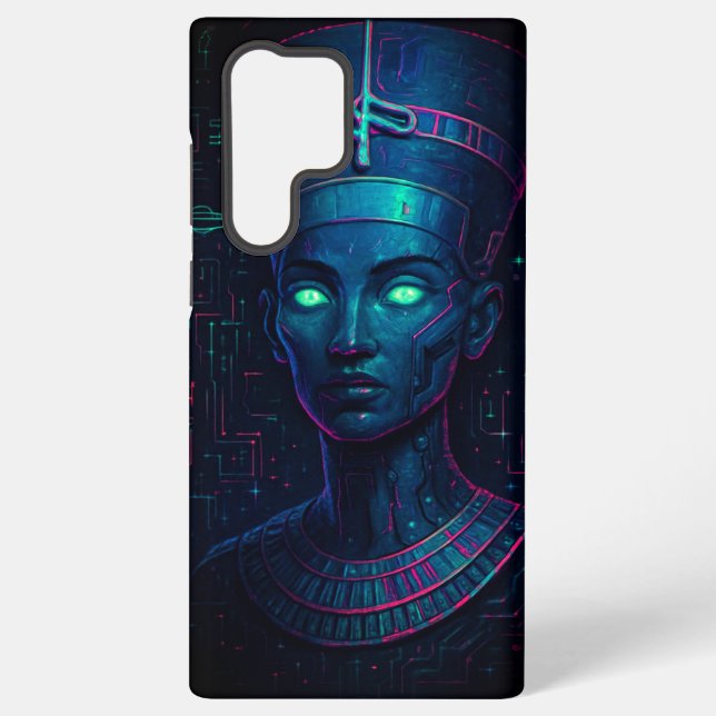Pharaoh in Space samsung Case - Mystisch ägyptisch Galaxy Hülle (Rückseite)