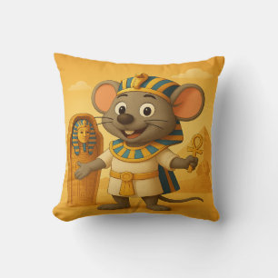 Pharaoh Mouse Cushion Cartoon Ägyptische Pyramid Kissen