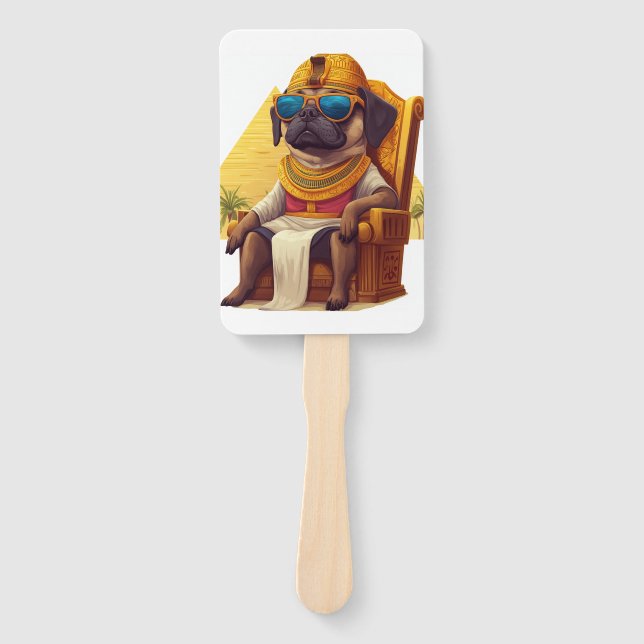 Pharaoh Pug � Ancient Egypt Dog Fächer (Vorderseite)