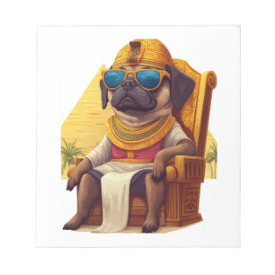 Pharaoh Pug � Hund aus dem alten Ägypten Notizblock