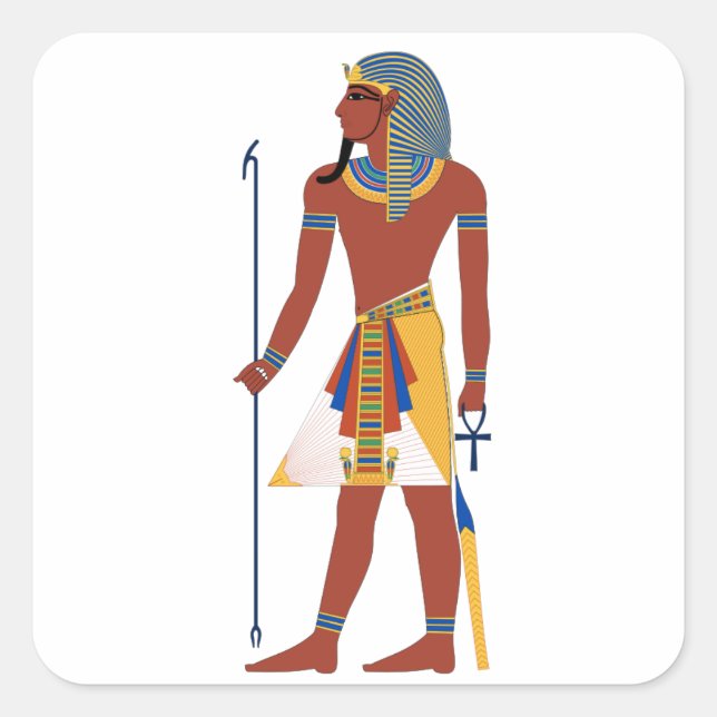 Pharaoh Quadratischer Aufkleber (Vorderseite)