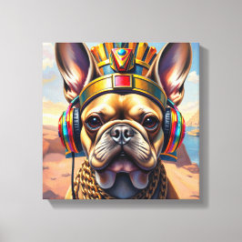 PHARAOH TUT-FRENCH BULLDOG 3 LEINWANDDRUCK