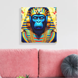 PHARAOH TUT-GORILLA LEINWANDDRUCK