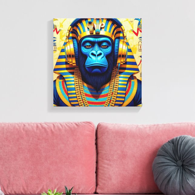 PHARAOH TUT-GORILLA LEINWANDDRUCK (Insitu (Wohnzimmer))