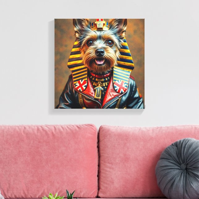 PHARAOH TUT-YORKSHIRE TERRIER 3 LEINWANDDRUCK (Insitu (Wohnzimmer))