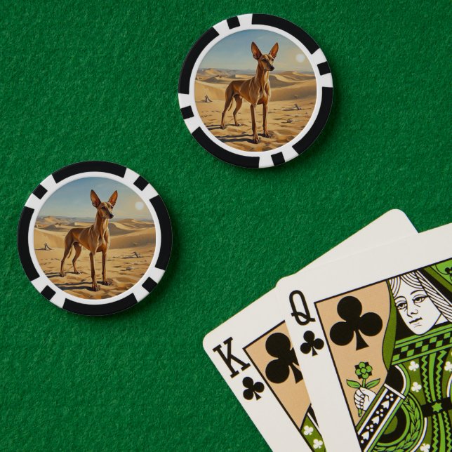 Pharaohhund Pokerchips (Pokertisch (doppelt))