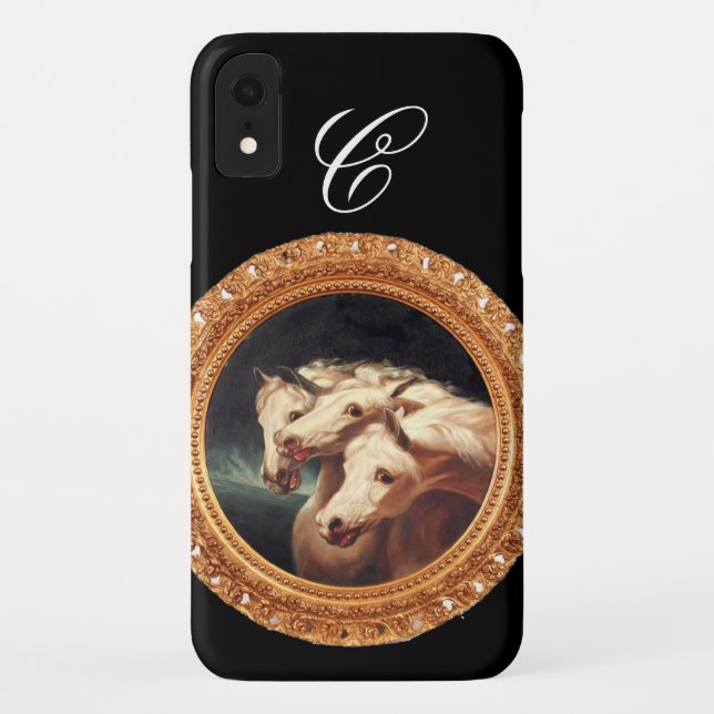 Pharaoh's Chariot Horses Monogram Case-Mate iPhone Hülle (Rückseite)
