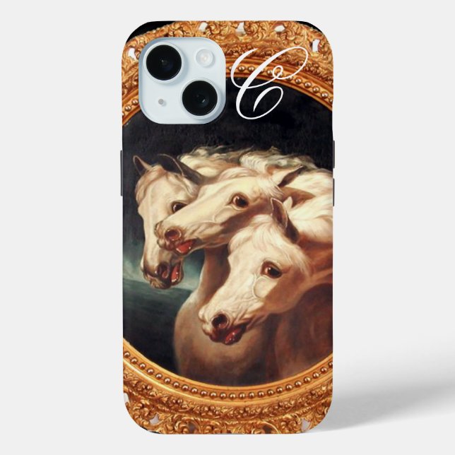 Pharaoh's Chariot Horses Monogram Case-Mate iPhone Hülle (Rückseite)