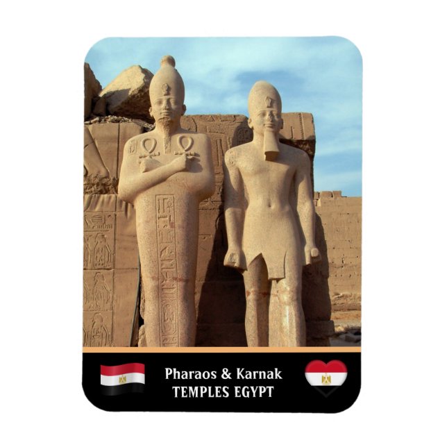 Pharaonen, Tempel Karnak / Altes Ägypten Magnet (Vertikal)