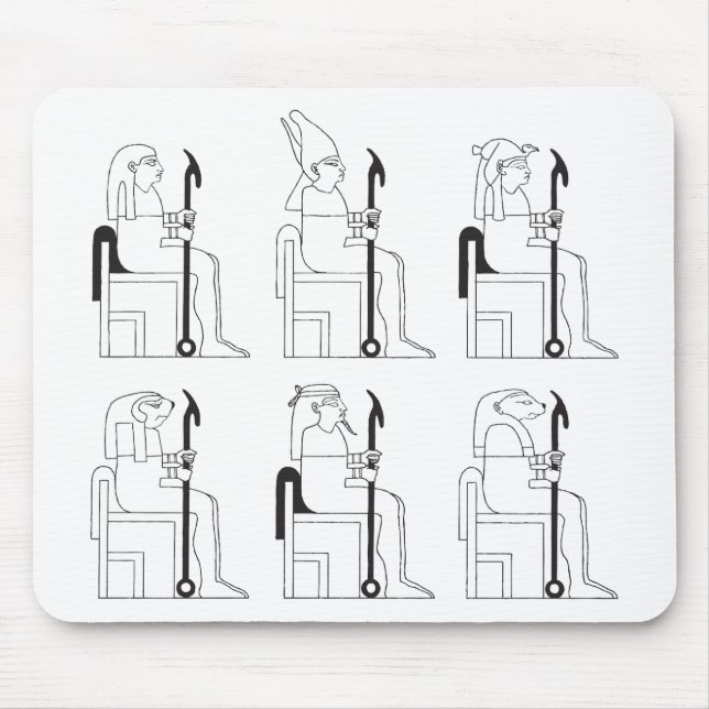 Pharaonen und ägyptische Götter in der Schule Mousepad (Vorne)