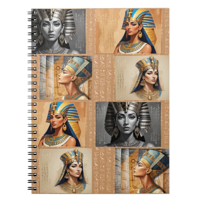 Pharaonic Queens – Ancient Egyptian Elegance Notizblock (Vorderseite)