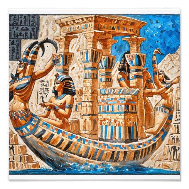 Pharaonische Boote Fotodruck (Vorne)
