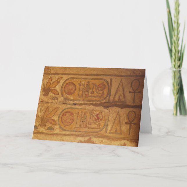 Pharaonische Hieroglyphen, Bild Karnak Tempel Karte (Vorderseite)
