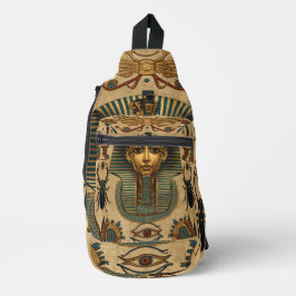 Pharaonischer Druck | Schultiertasche Crossbody Bag