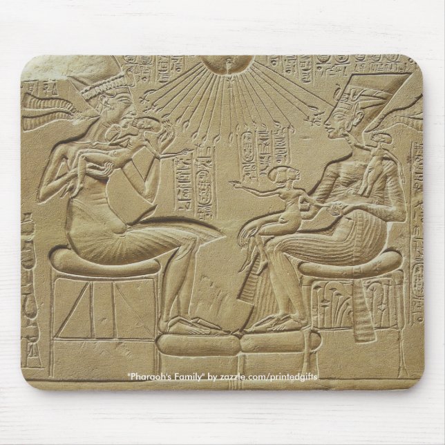Pharaoos Familie Antike ägyptische Art Mousepad (Vorne)